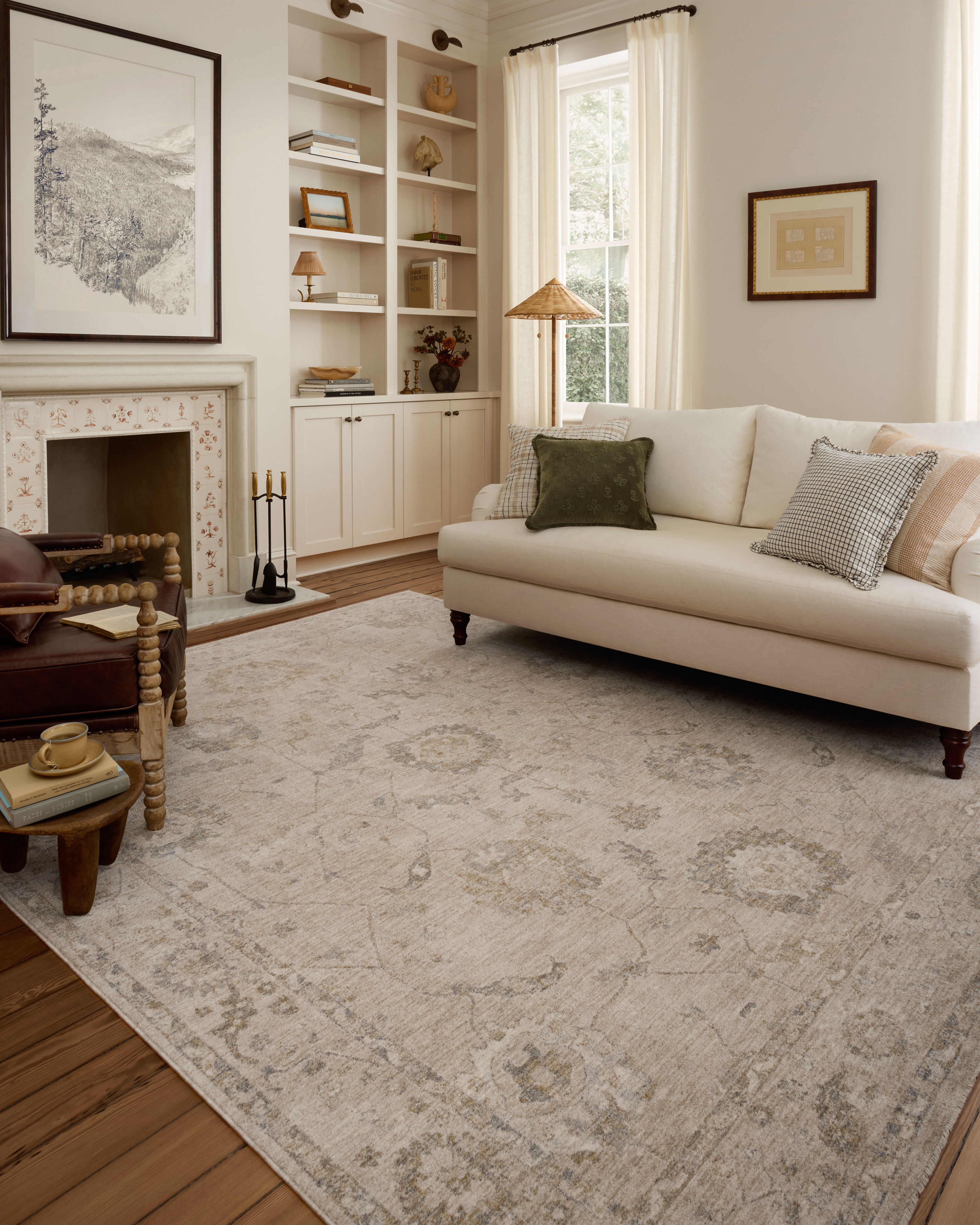 Chris Loves Julia x Loloi Louisa Oatmeal / Slate Area Rug